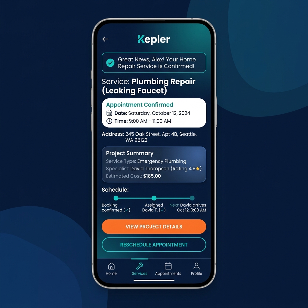 Kepler App Booking