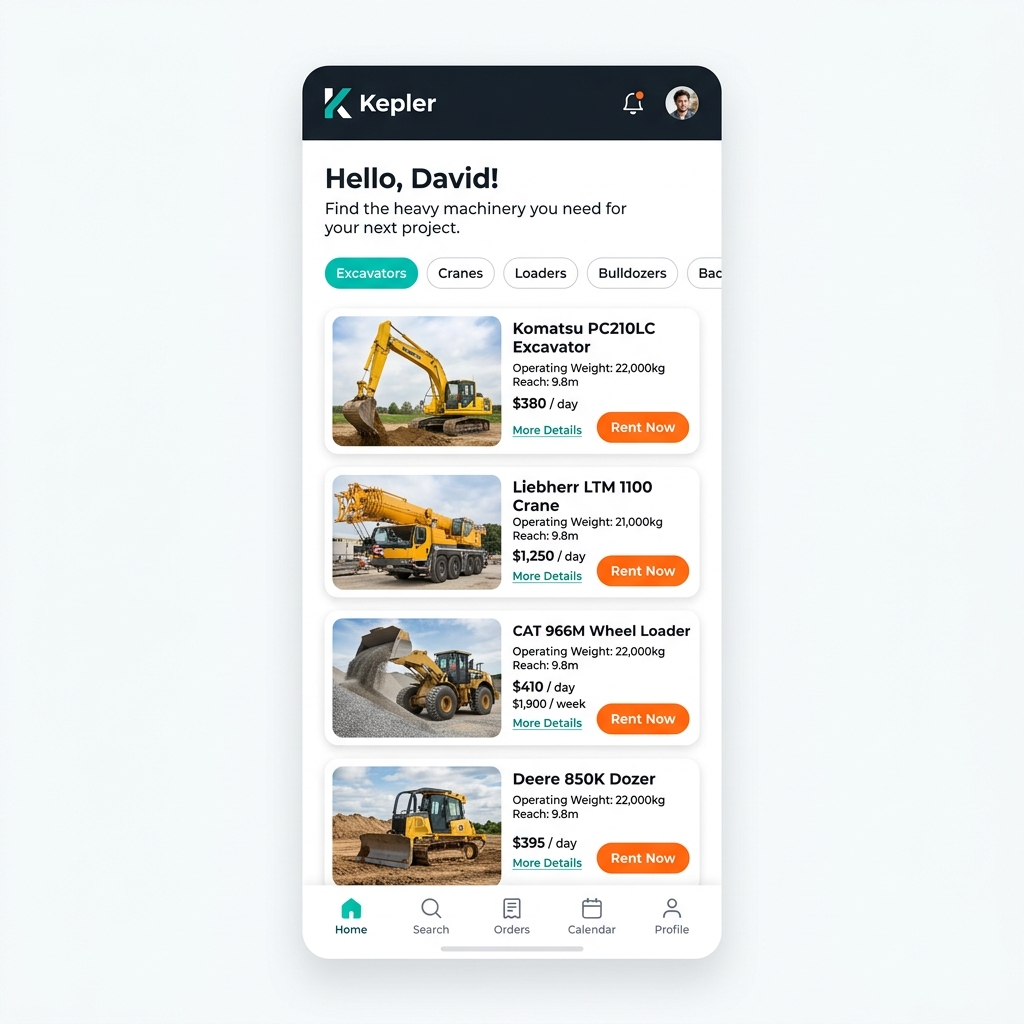 Kepler App Equipment